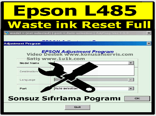 Epson L485 Reset Emici Dolu Giderme
